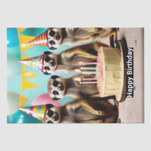 Birthday Meerkats With Cake, Tissue Paper