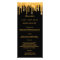 Birthday Menu black gold photo glitter fun facts