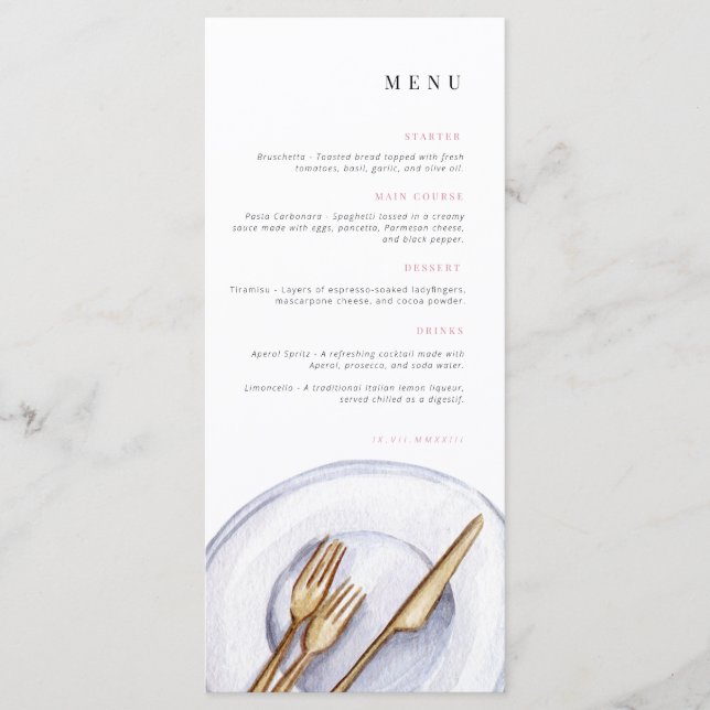 Birthday Menu | Celebration menu |  (Front)