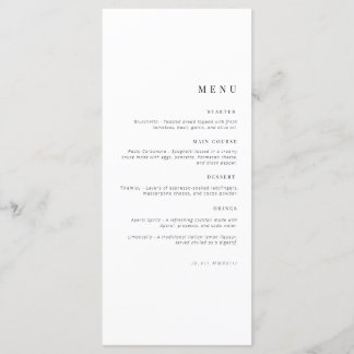 Birthday Menu | Celebration menu | 