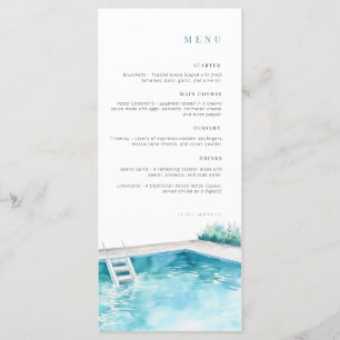 Birthday Menu   Celebration menu   Pool Party