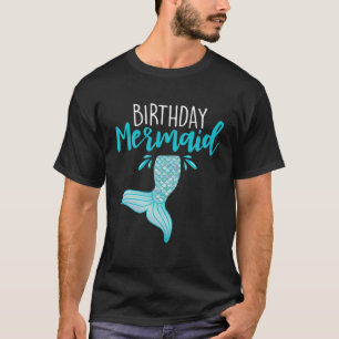 Birthday Mermaid Squad Girls Mermaid Tail Princess T-Shirt