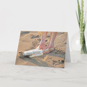 Birthday Message In a Bottle Card