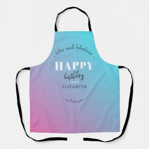 Birthday Minimalist design in pastel colours Apron