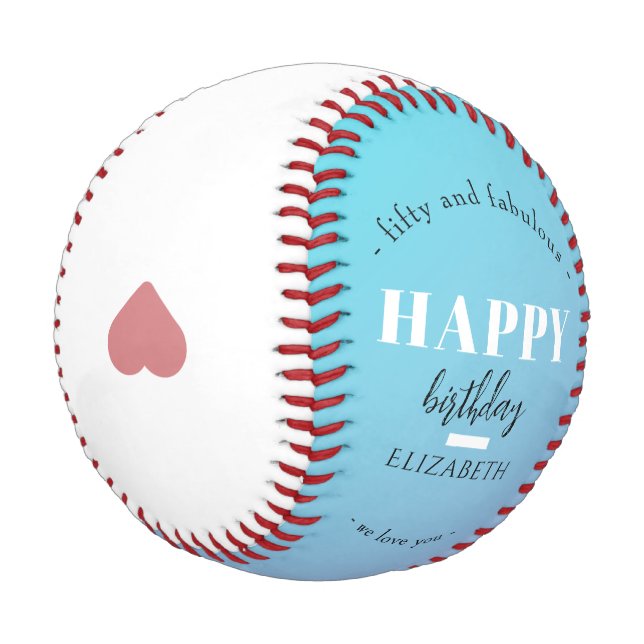 Birthday Minimalist design in pastel colours Baseball (Angled)
