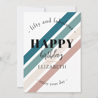Birthday Minimalist design in pastel colours Holiday Card