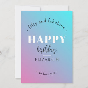 Birthday Minimalist design in pastel colours Invitation
