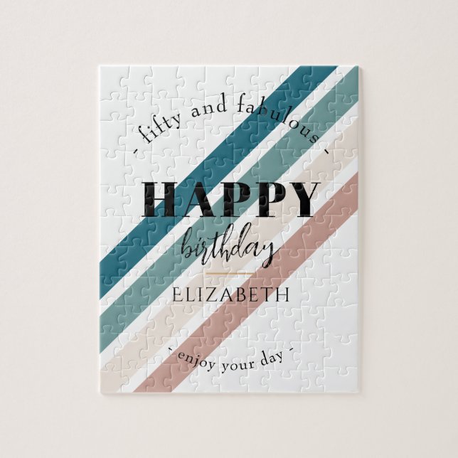 Birthday Minimalist design in pastel colours Jigsaw Puzzle (Vertical)