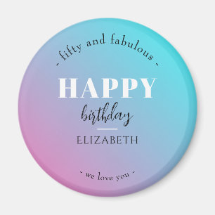 Birthday Minimalist design in pastel colours Magnet