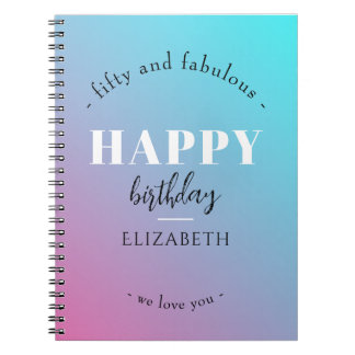Birthday Minimalist design in pastel colours Notebook