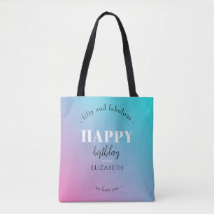 Birthday Minimalist design in pastel colours Tote Bag