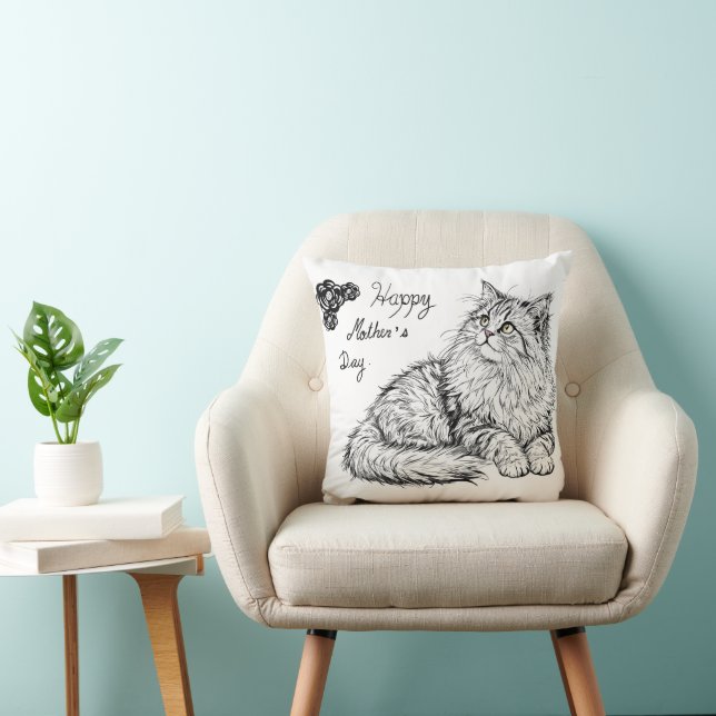 Birthday Mom Throw Pillow (Chair)