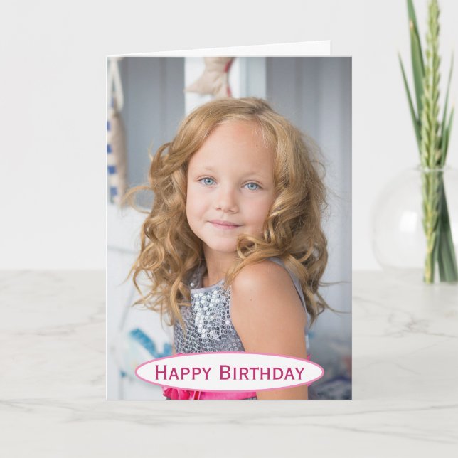 Birthday Mom World's Best Ever Kids Photo Card (Front)