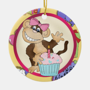 Birthday Monkey ornament
