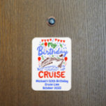 Birthday Monogram Cruising Cruise Cabin Door  Magnet<br><div class="desc">This design may be personalized in the area provided by changing the photo and/or text. Or it can be customized by clicking Personalize this Template and then choosing the click to customize further option and delete or change the colour of the background, add text, change the text colour or style,...</div>