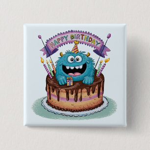 Birthday Monster 2 Inch Square Button