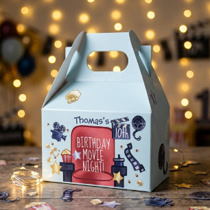 Birthday movie night favor box