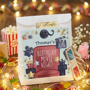 Birthday movie night favour bag