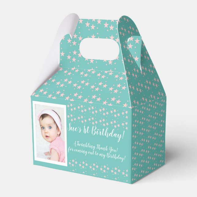 Birthday Multi Mixed Stars Favor Box (Front Side)