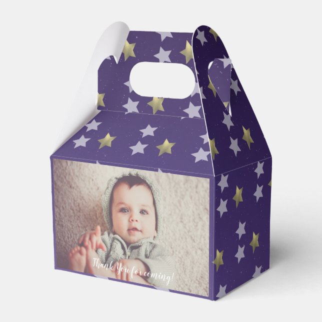 Birthday Multi Mixed Stars Favor Box (Front Side)