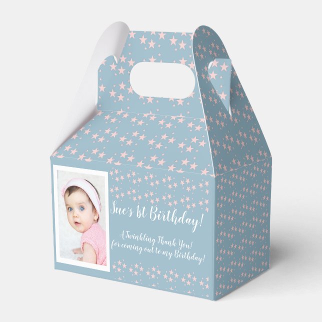 Birthday Multi Mixed Stars Favor Box (Front Side)