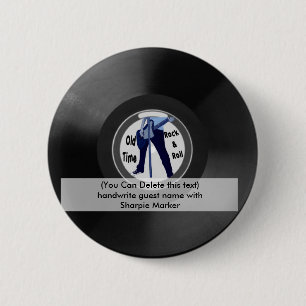 Birthday Name Pin Favours Retro Rock n Roll Party