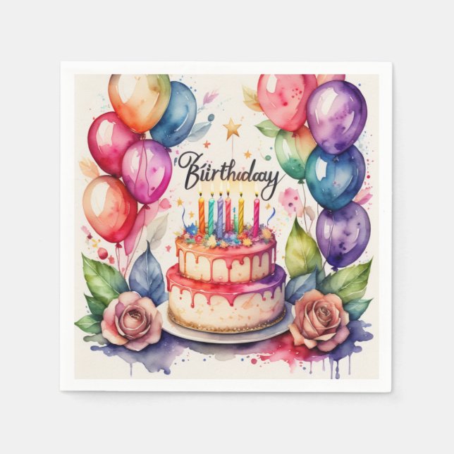 Birthday  napkin (Front)