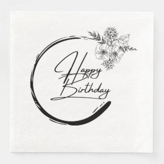 Birthday Napkin, modern napkin