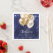 Birthday navy blue glitter gold balloons