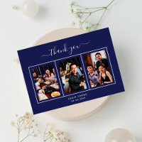 Birthday navy blue white photo script guy men