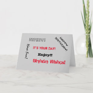 Birthday, Nephew, words for a dad. Card