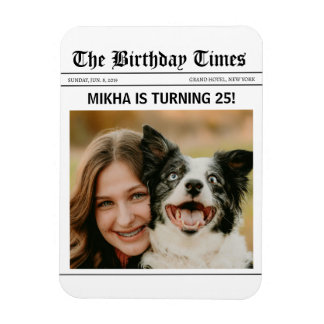 Birthday News Paper Magnet