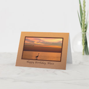 Birthday, Niece, Ocean View at Sunset Card