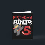 Birthday Ninja 5 Years Old Karate Kids 5th Birthda Card<br><div class="desc">Birthday Ninja 5 Years Old Karate Kids 5th Birthday Boys</div>