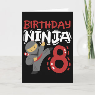 Birthday Ninja 8 Years Old Karate Kids 8th Birthda Card
