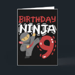 Birthday Ninja 9 Years Old Karate Kids 9th Birthda Card<br><div class="desc">Birthday Ninja 9 Years Old Karate Kids 9th Birthday Boys</div>