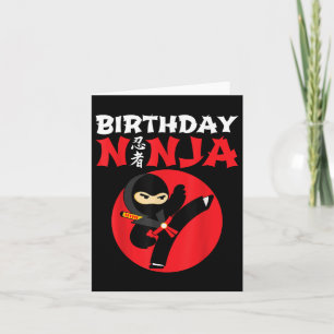Birthday Ninja - Kids Ninja Birthday Party - Birth Card
