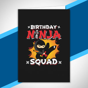 Birthday Ninja Squad Party Theme - Ninja Birthday Card