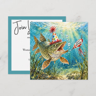 Birthday Northern Pike Wearing a Party Hat