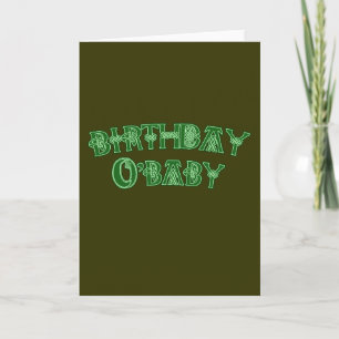 Birthday O'Baby St. Patrick's Day Tshirts Card