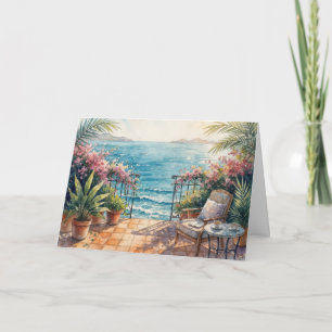 Birthday Ocean Terrace with a Peaceful View Card