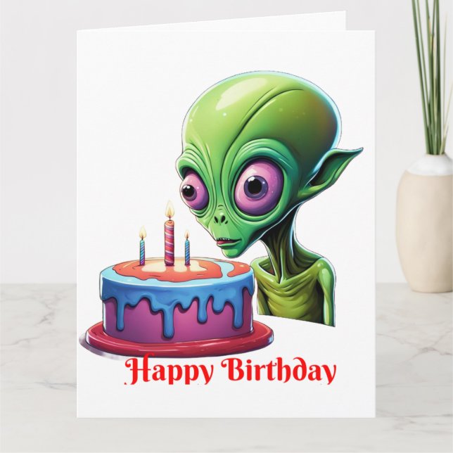 Birthday Of The Celestial Visitor Card (Front)