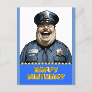 Birthday Officer Postcard