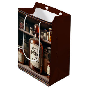 Birthday Old Potion Bottle In a Medicine Cabinet Medium Gift Bag
