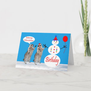 Birthday On Christmas Greeting Card