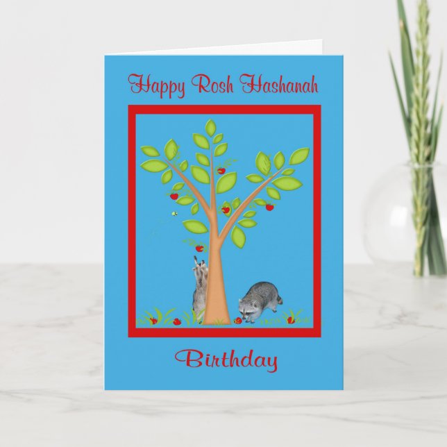 Birthday On Rosh Hashanah Greeting Card (Front)