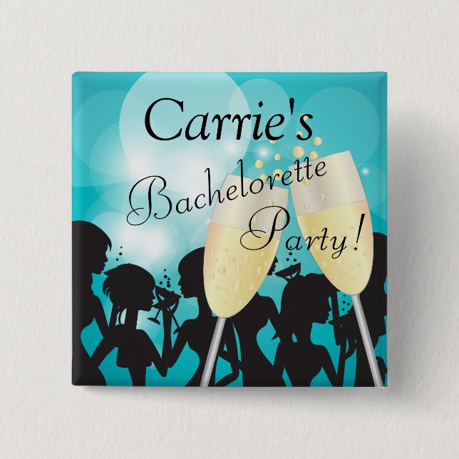 Birthday or Bachelorette Diva Girls Night Out 2 Inch Square Button (Front)