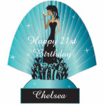 Birthday or Bachelorette Diva Princess Girl | Blu Standing Photo Sculpture<br><div class="desc">Great for a Birthday, Bachelorette Party, Girl Night Out, etc... Choose your size. Made with high resolution vector graphics for a professional print. 100% Customize-able. Ready to fill in the box(es) or Click on the CUSTOMIZE IT button to change, move, delete, re-size any of the graphics or add your own...</div>