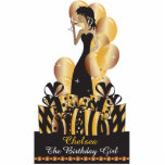 Birthday or Bachelorette Party Diva Princess Girl Standing Photo Sculpture<br><div class="desc">Free-standing Party Girl Cutouts. Makes a great conversation starter! This adorable DIY party table/cake topper will be a giant hit at her party. Perfect for her Birthday, a Bachelorette Party, a Girl Night Out, etc... Choose your size. ⭐This Product is 100% Customizable. Graphics and text can be deleted, moved, resized,...</div>