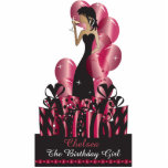 Birthday or Bachelorette Party Diva Princess Girl Standing Photo Sculpture<br><div class="desc">Free-standing Party Girl Cutouts. Makes a great conversation starter! This adorable DIY party table/cake topper will be a giant hit at her party. Perfect for her Birthday, a Bachelorette Party, a Girl Night Out, etc... Choose your size. ⭐This Product is 100% Customizable. Graphics and text can be deleted, moved, resized,...</div>
